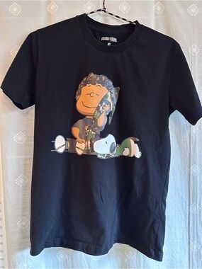 Streetwear Society Black Short Sleeve Tee with Orange and Green Graphic